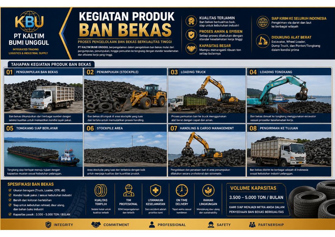 Tahapan kegiatan produk ban bekas