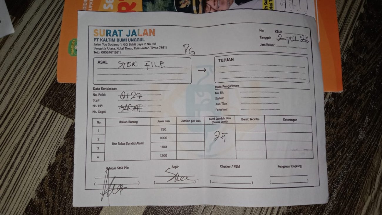 Surat Jalan kegiatan lapangan nomor 3