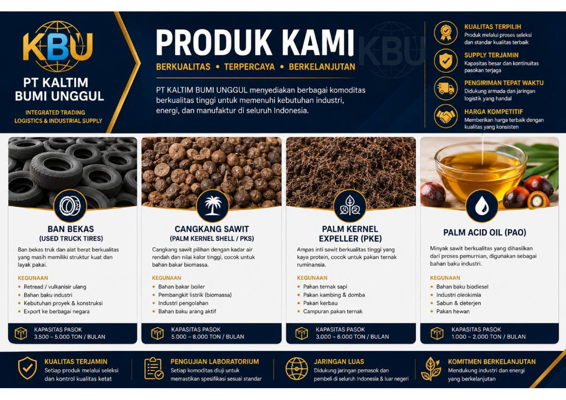 Produk utama PT Kaltim Bumi Unggul